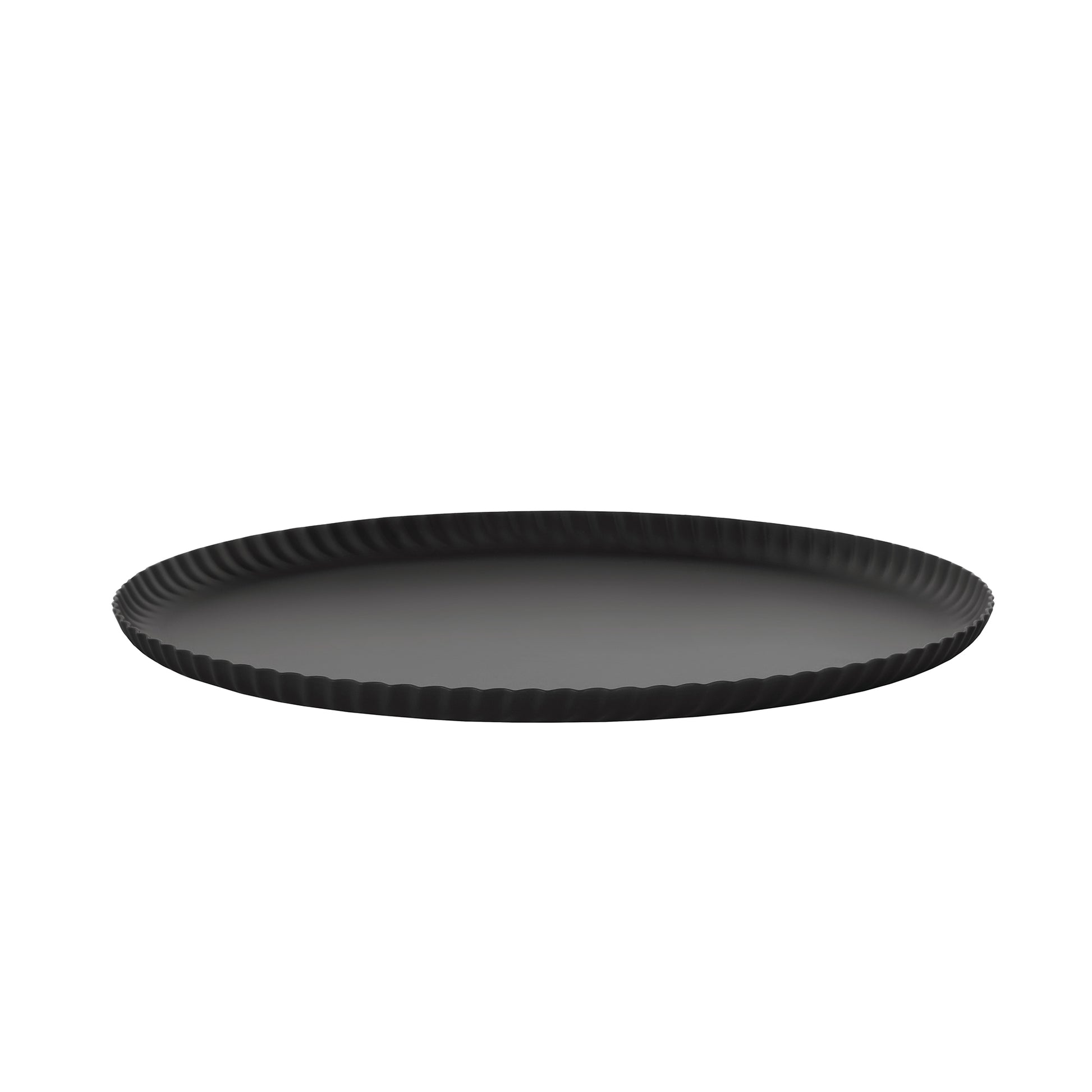 Pleats Vassoio Rotondo Nero Alessi