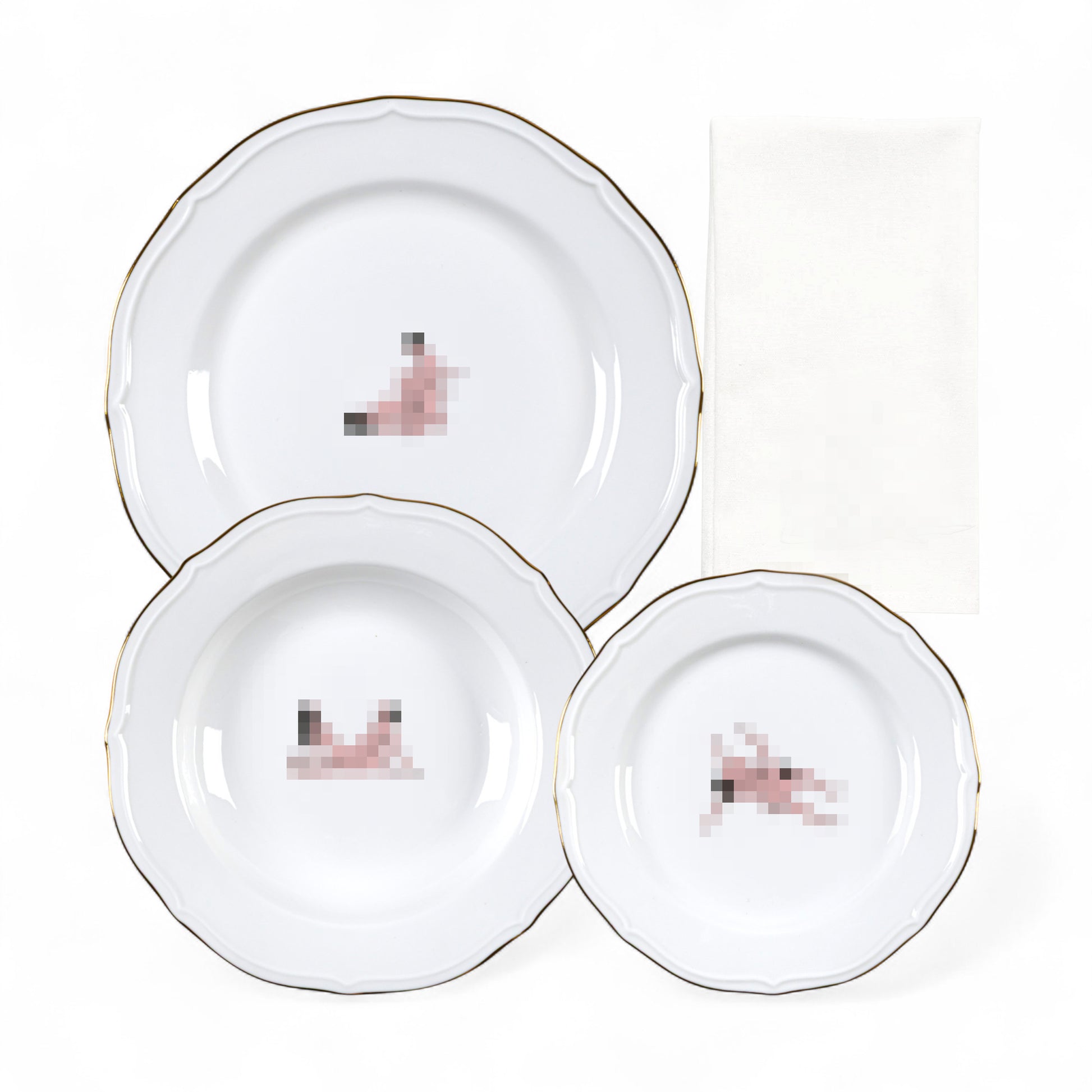 Set 3 Piatti Seikantai5271 Arched Seletti