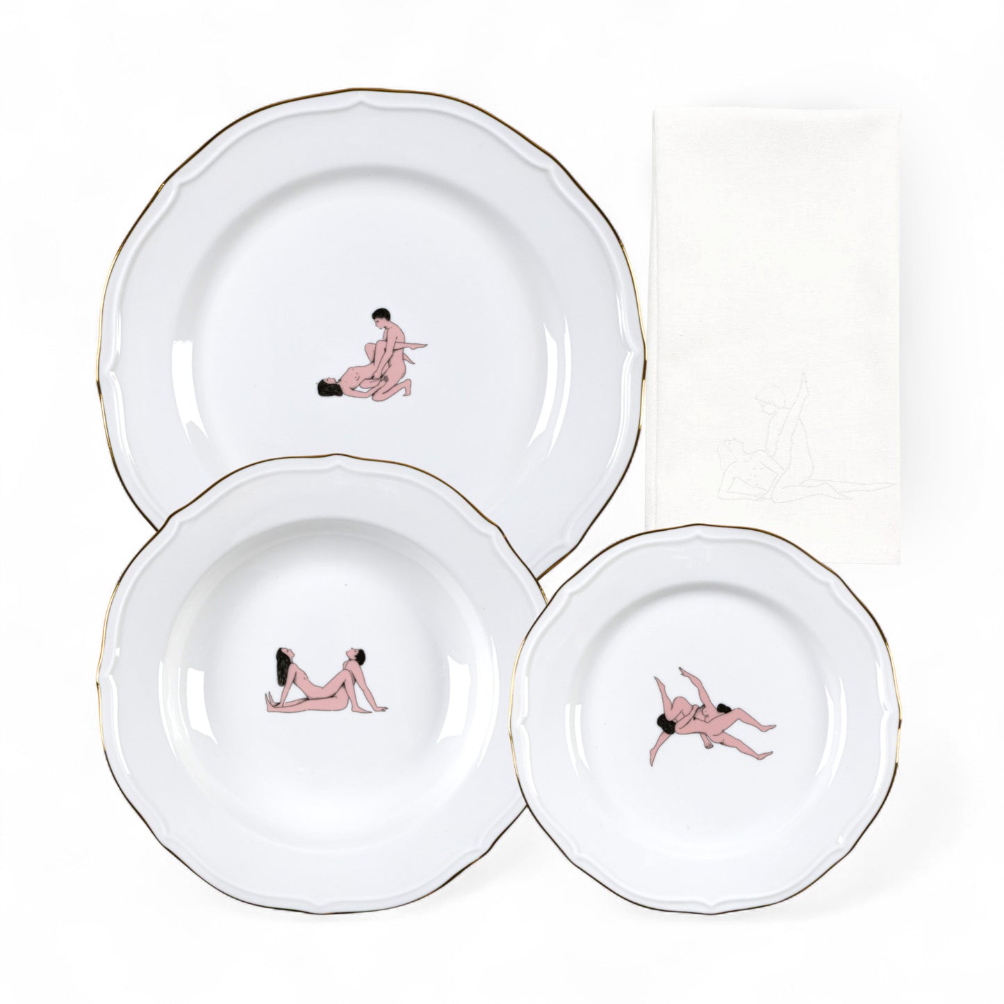 Set 3 Piatti Seikantai5271 Arched Seletti