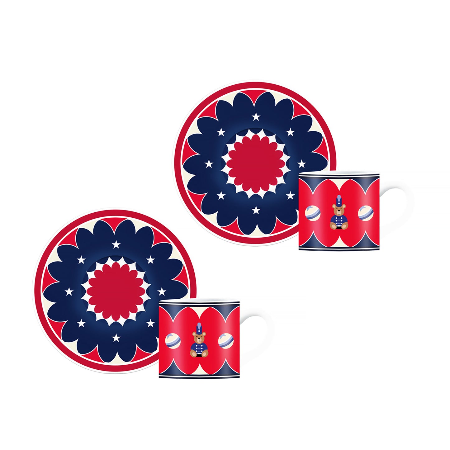 Set 2 Tazze con Piattino Bialetti Exclusive