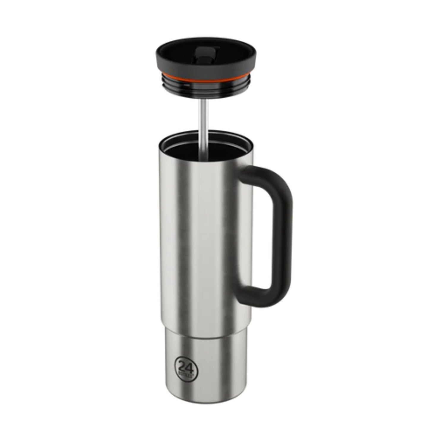 Straw Cup 800 ml Brushed Steel 24bottles