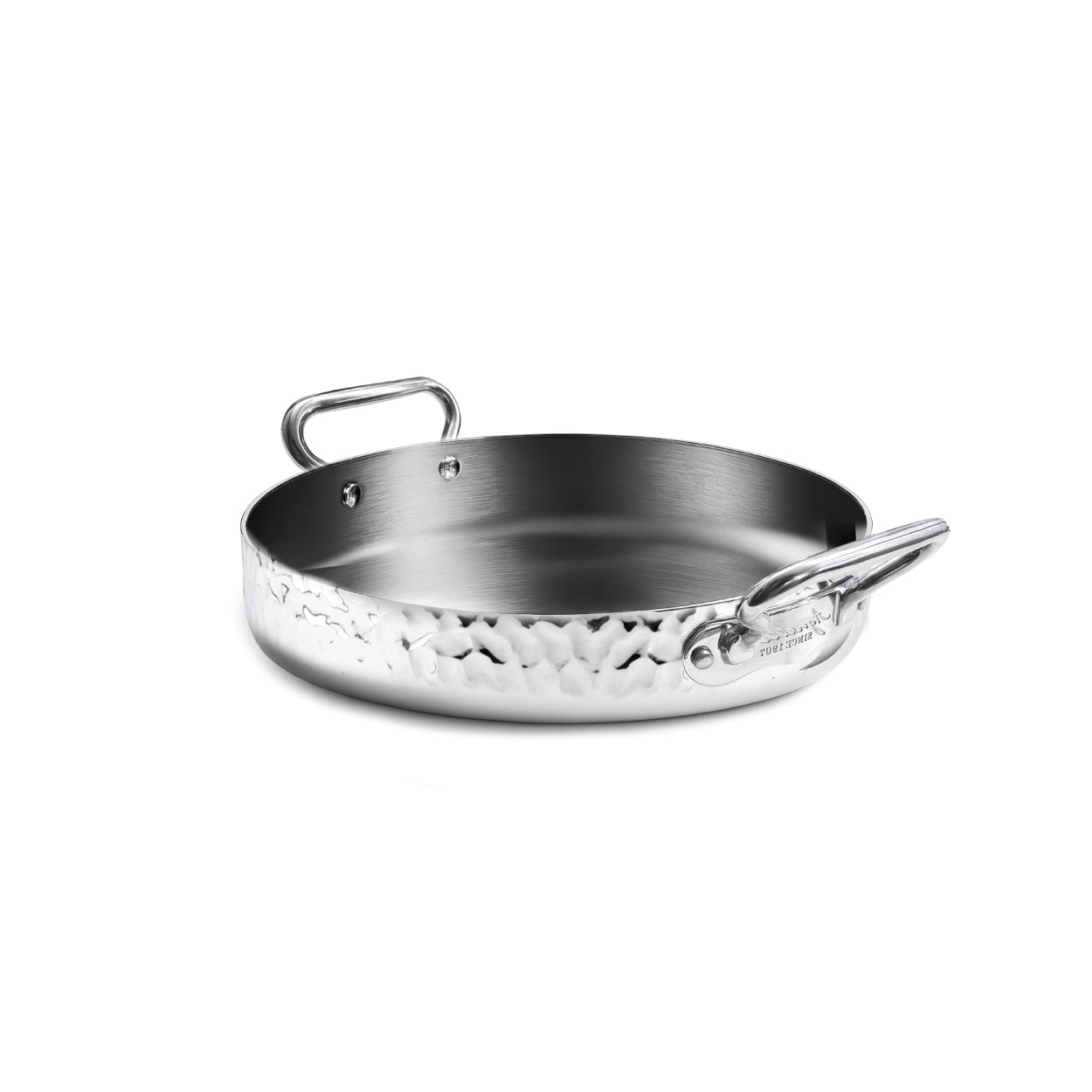 Tegame Aluinox Martellato 3Ply 2/Manici 1907 Cm 24 Pentole Agnelli