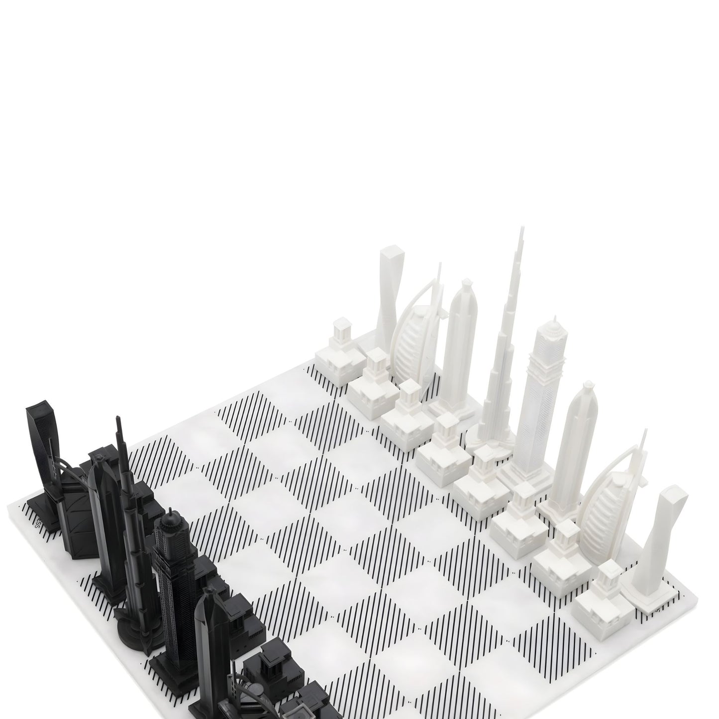 Scacchiera Dubai Edition (with Marble Hatch Board) Skyline Chess