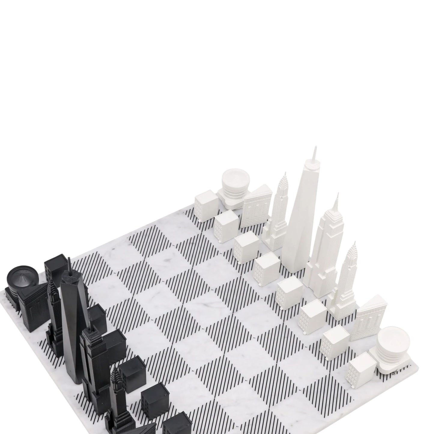 Scacchiera New York Edition (with Marble Hatch Board) Skyline Chess
