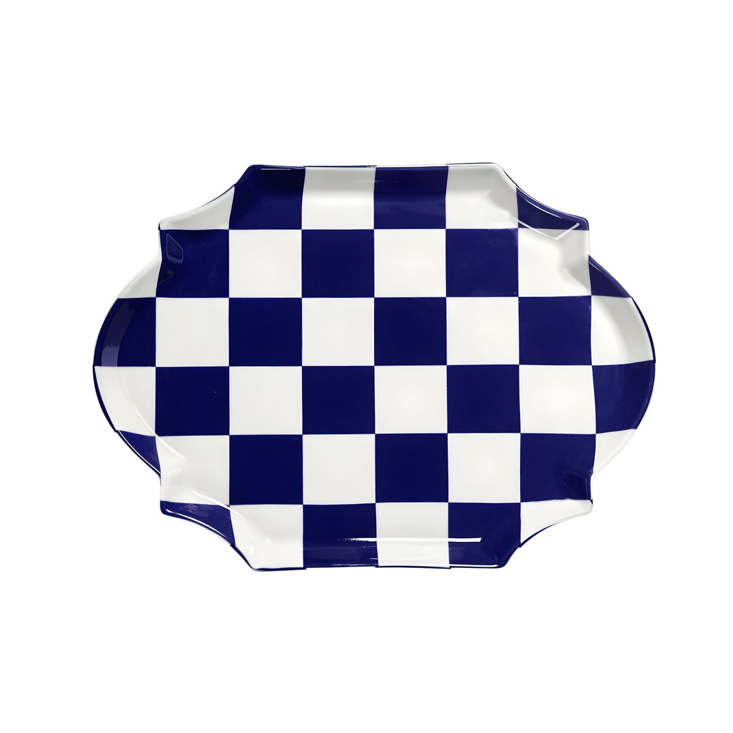 Piatto da portata ovale blu - bianco Fête des Bêtes Les Objets Mouleversants Serax