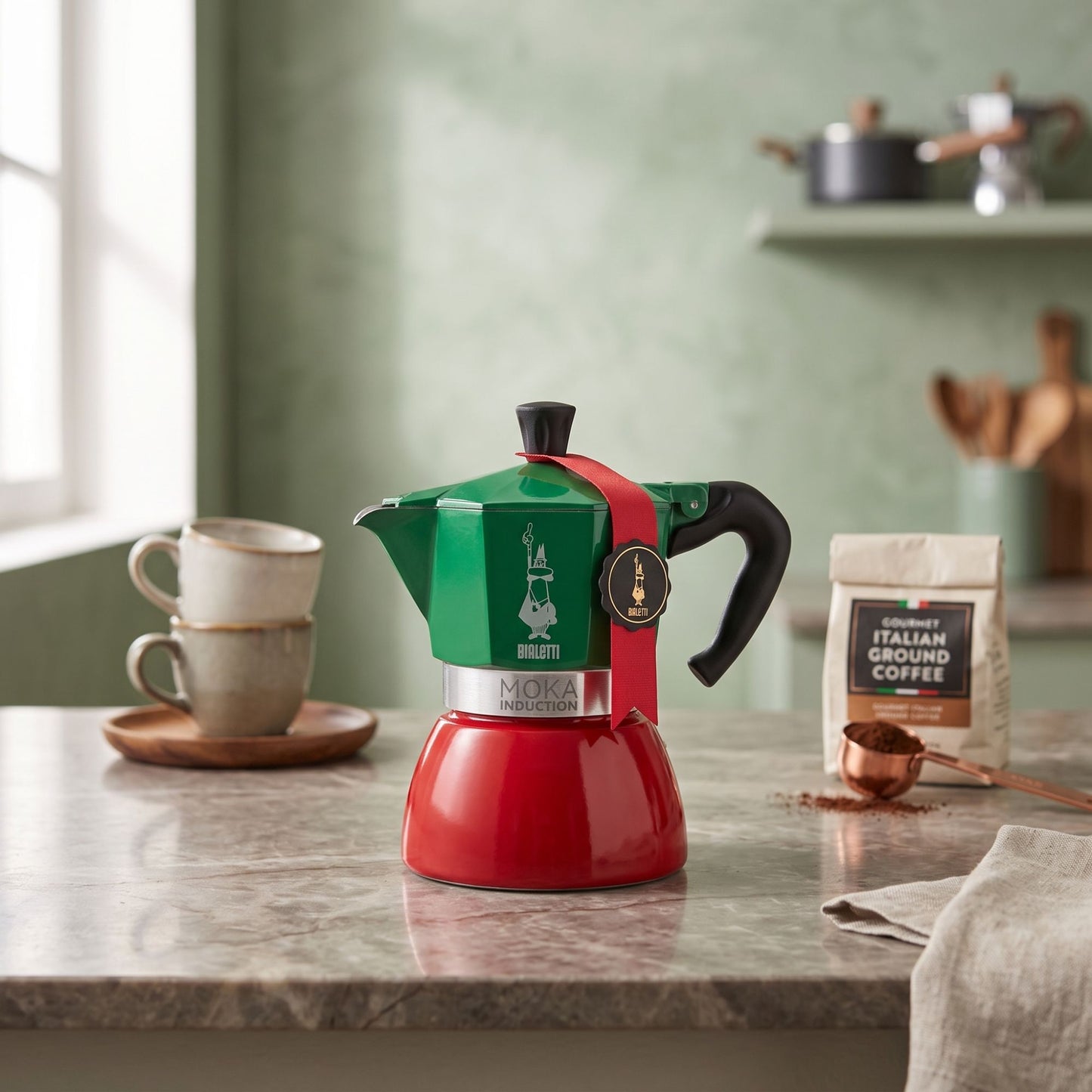 Moka Induction 4 Tazze Italia Bialetti Exclusive
