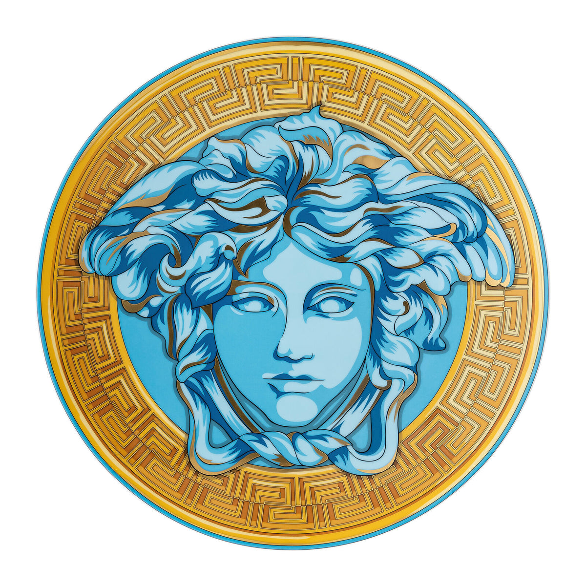 Medusa Amplified Blue Coin Piatto segnaposto 33 cm Versace