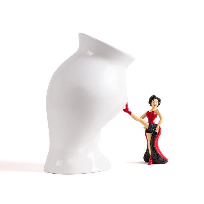 Vaso Con Statuetta In Resina Circus Lucy Seletti
