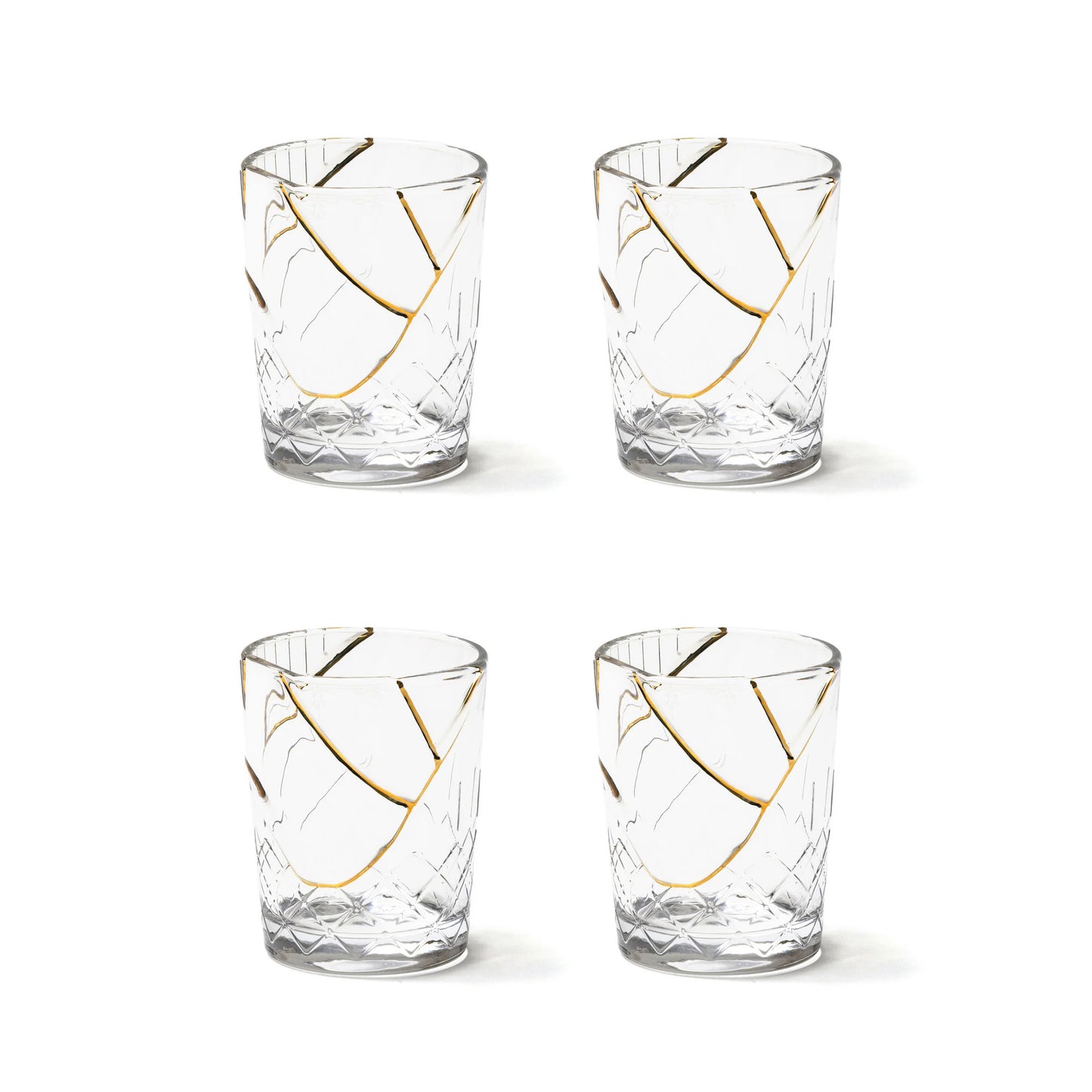 Set 4 Bicchieri Vetro Kintsugi N. 01 Seletti