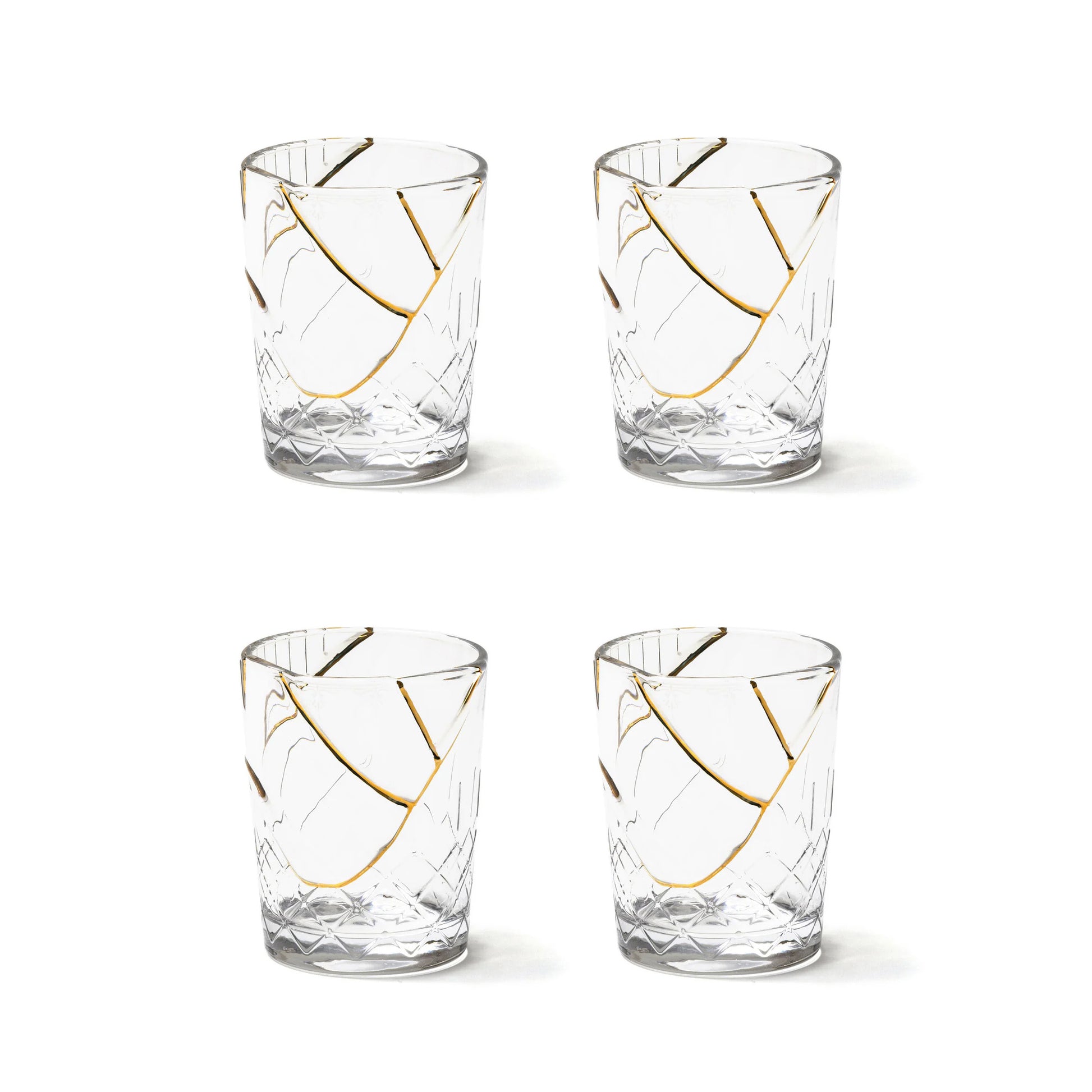 Set 4 Bicchieri Vetro Kintsugi N. 01 Seletti