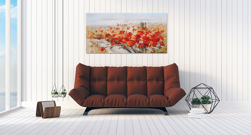 Quadro Papaveri sul mare 140cm