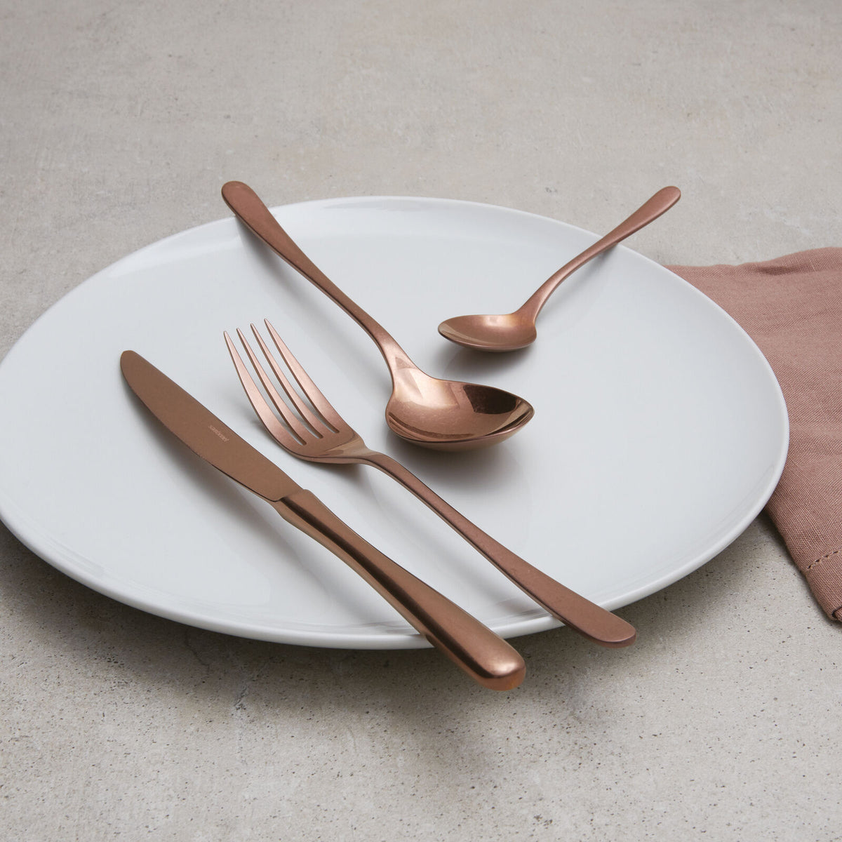 Servizio Tavola 36 Posate Taste Vintage PVD Copper