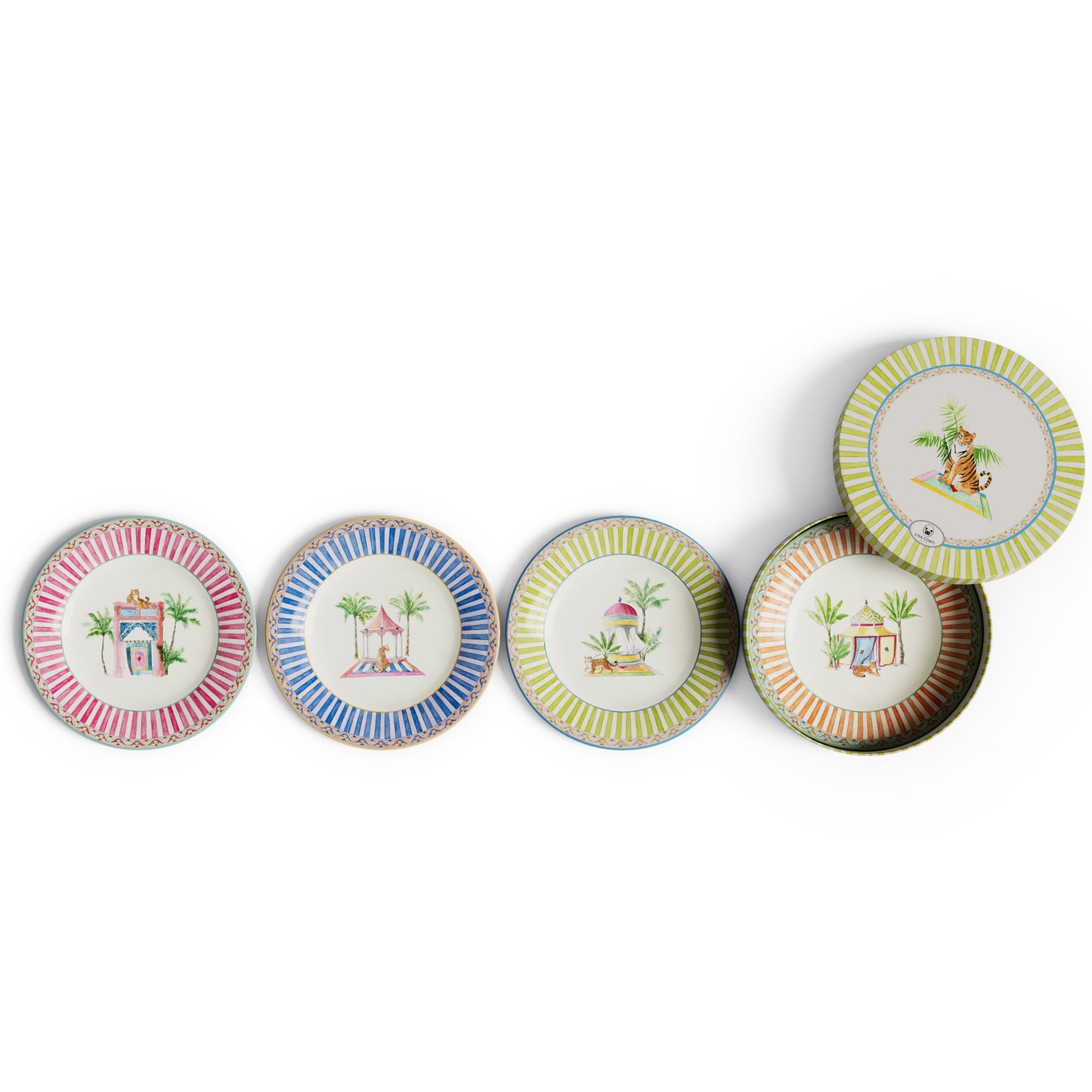 set di 4 piatti da dessert Sariska Assorted