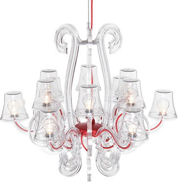 Lampadario RockCoco 12.0 transparent per interno ed esterno