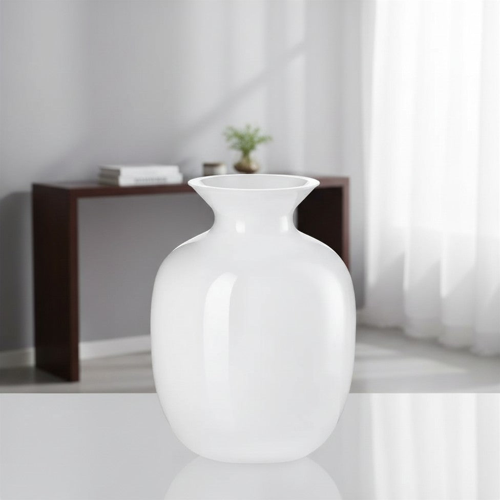 Rialto Large Vaso H.30 Cm Incamiciato Bianco Cortina Ivv