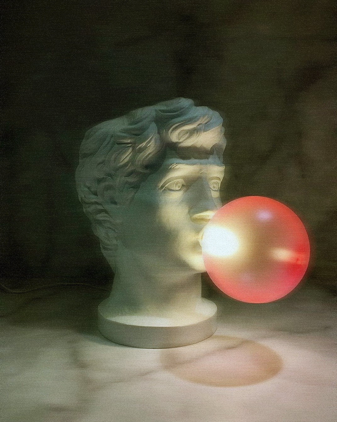 Lampada testa David bubble gum Wonder lamp