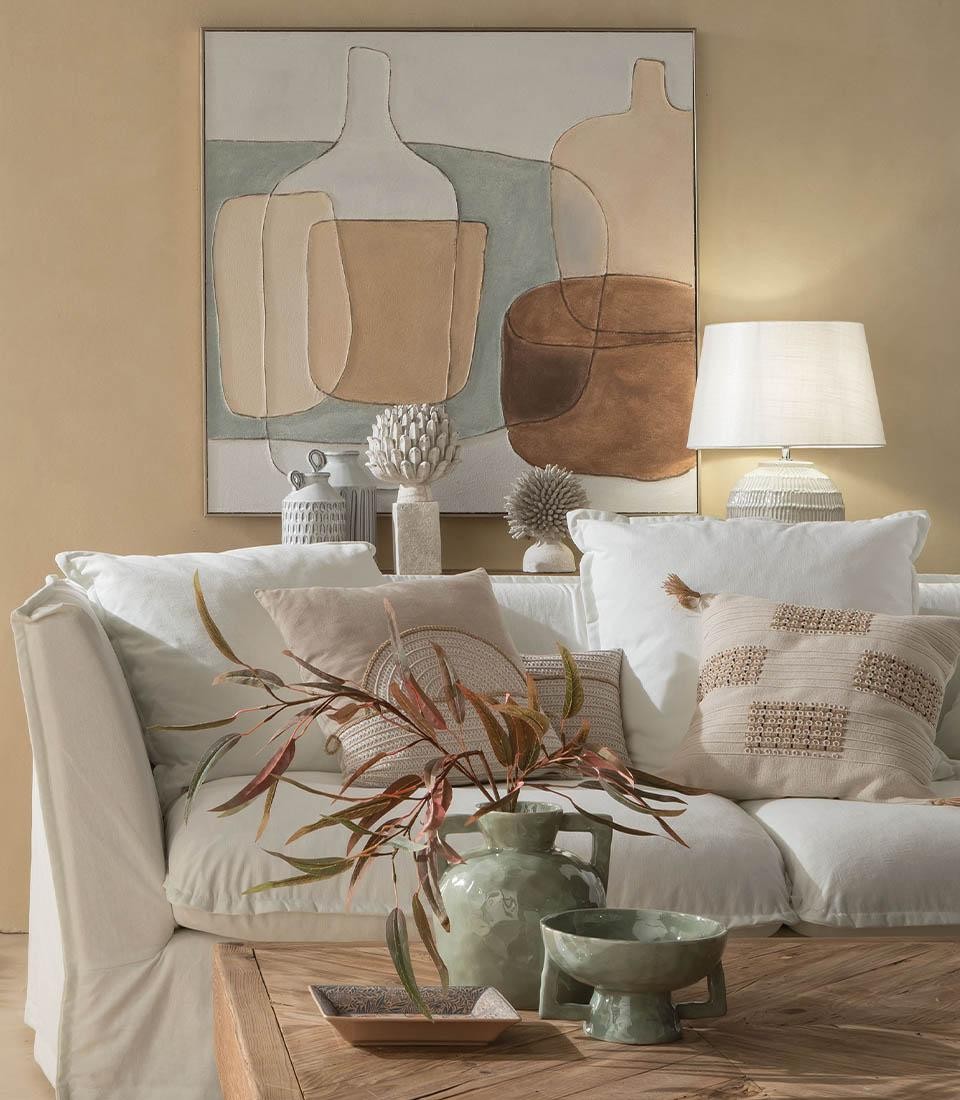 Quadro natura morta cubista con cornice 100cm