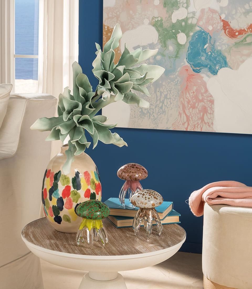 Set 4 meduse decorative in vetro