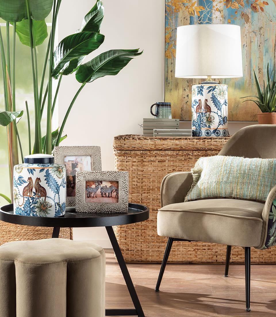 Lampada animalier in porcellana