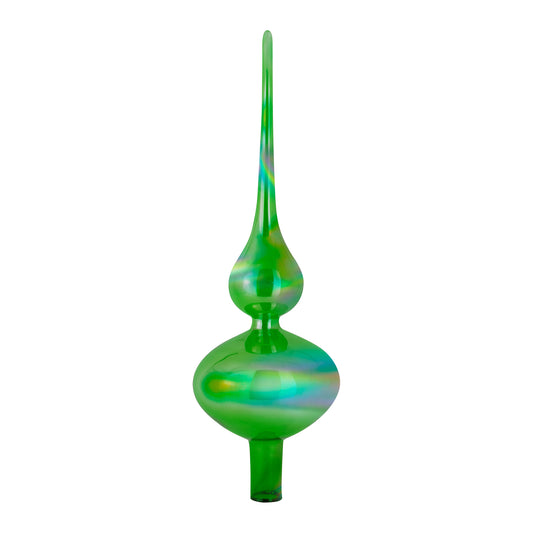 Puntale Albero Vetro 35 Cm - Verde Baci Milano