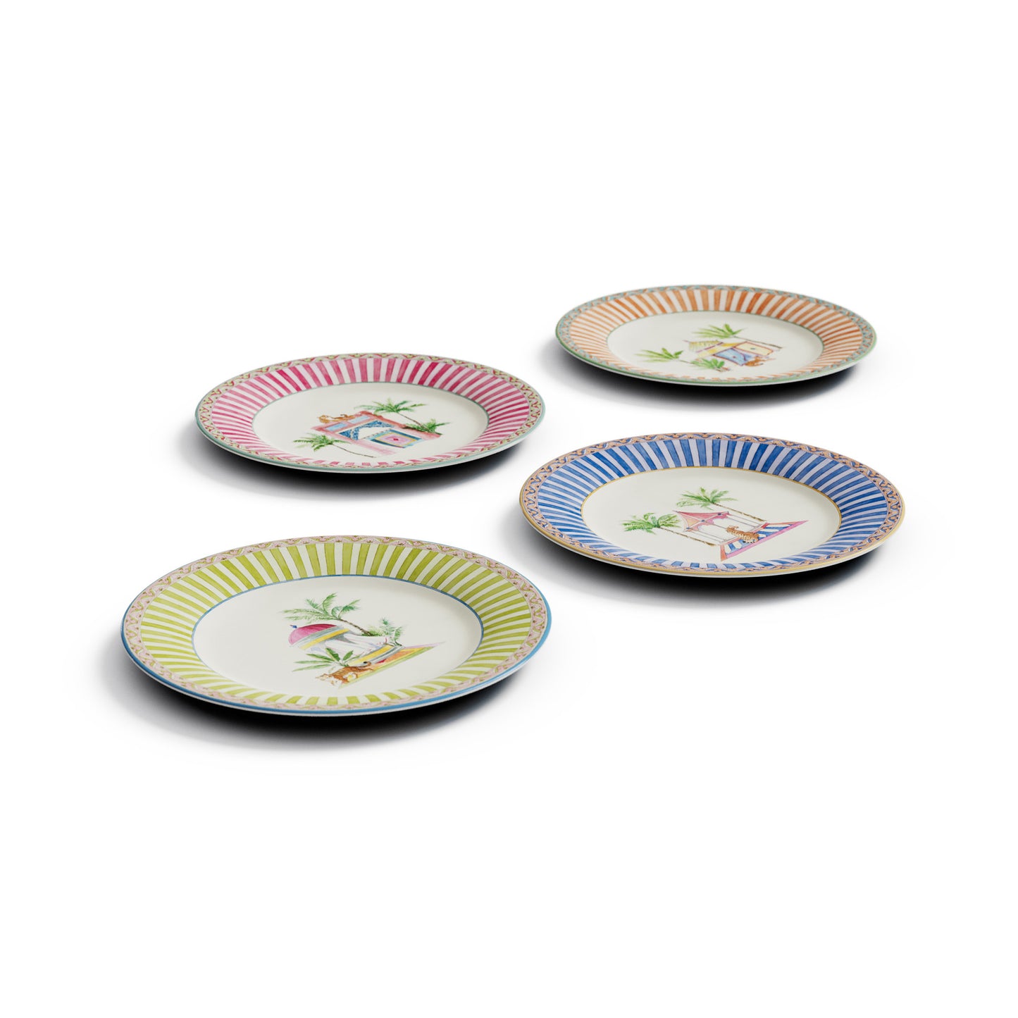 set di 4 piatti da dessert Sariska Assorted