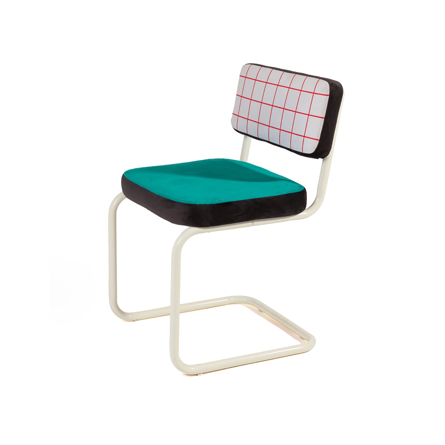 Sedia In Metallo Superchair Red Grid