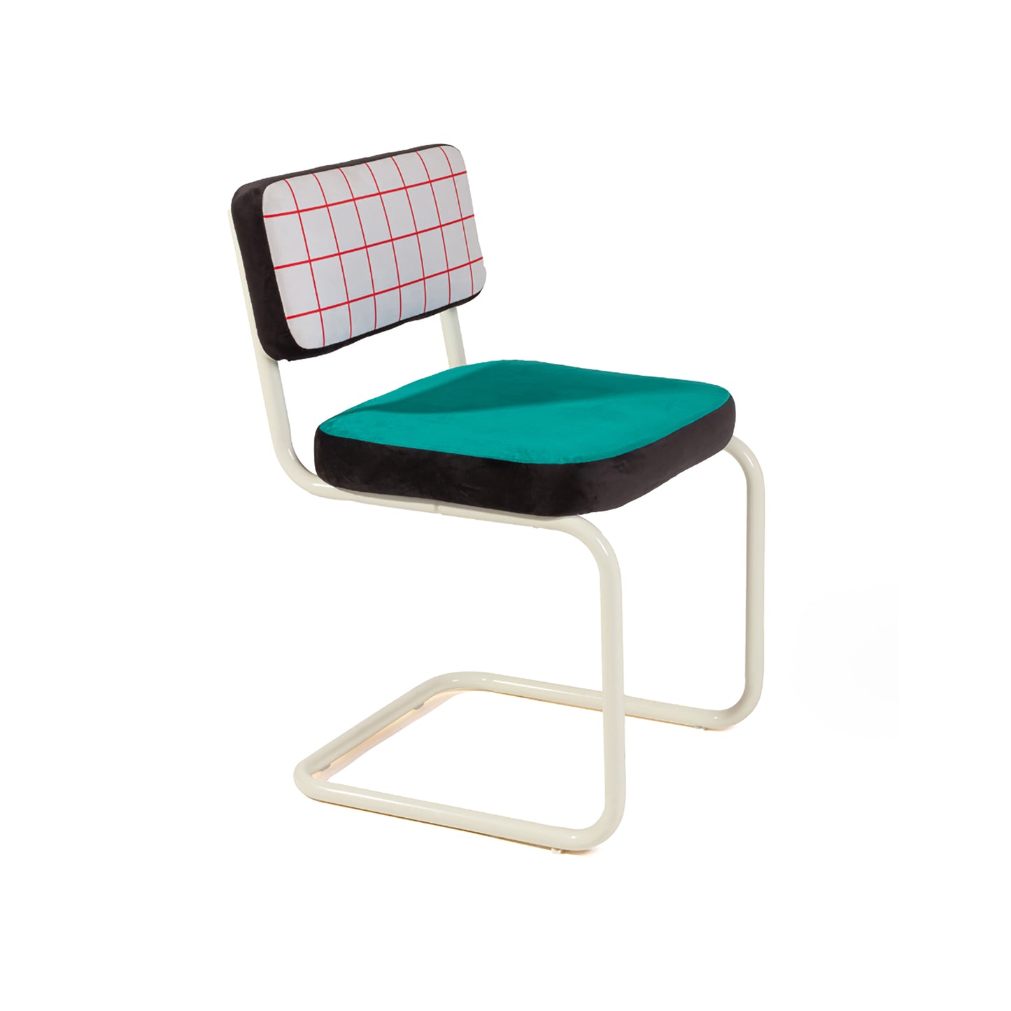Sedia In Metallo Superchair Red Grid