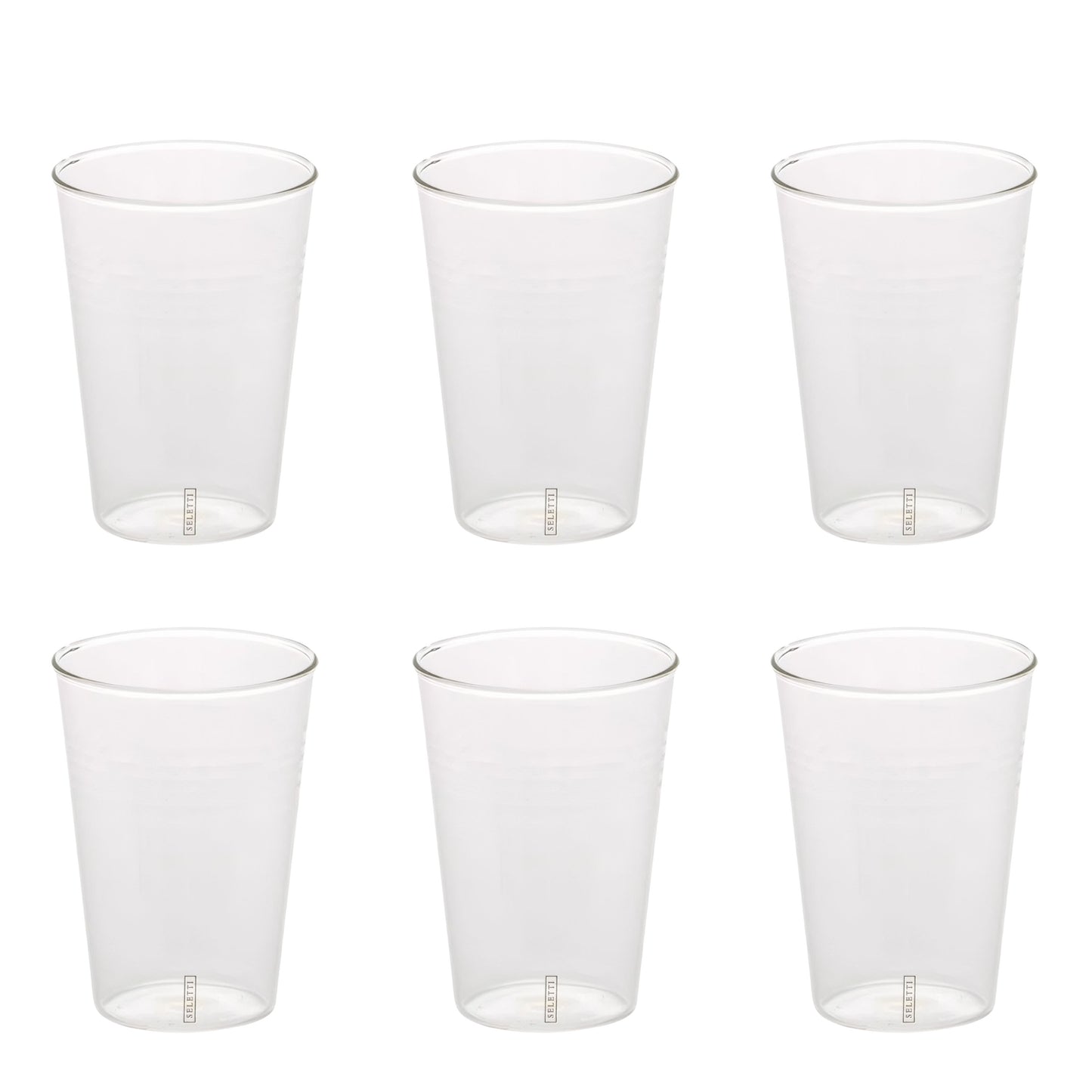 Set 6 Bicchieri In Vetro Si-Glass Seletti