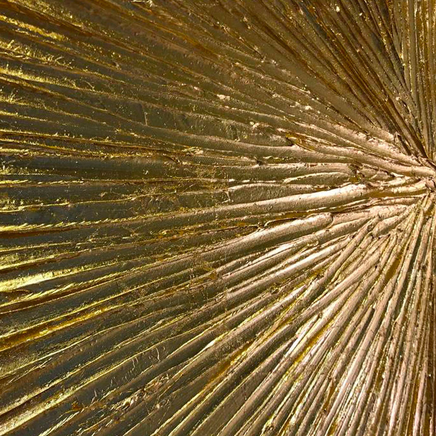 Quadro astratto raggi dorati 100x100cm