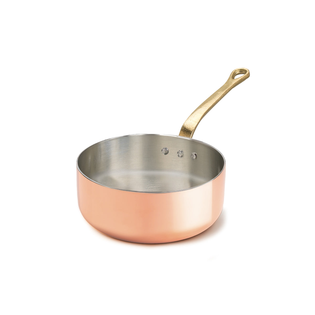Cass.bassa rame 1/m.ottone fuso cm 20 Pentole Agnelli