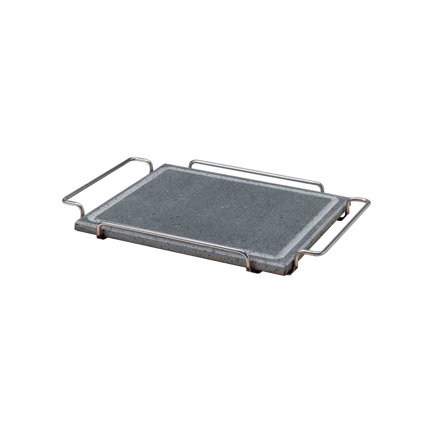 Pietra rettangolare cm 25 x 30 c/supporto acciaio inox 18/10 Pentole Agnelli