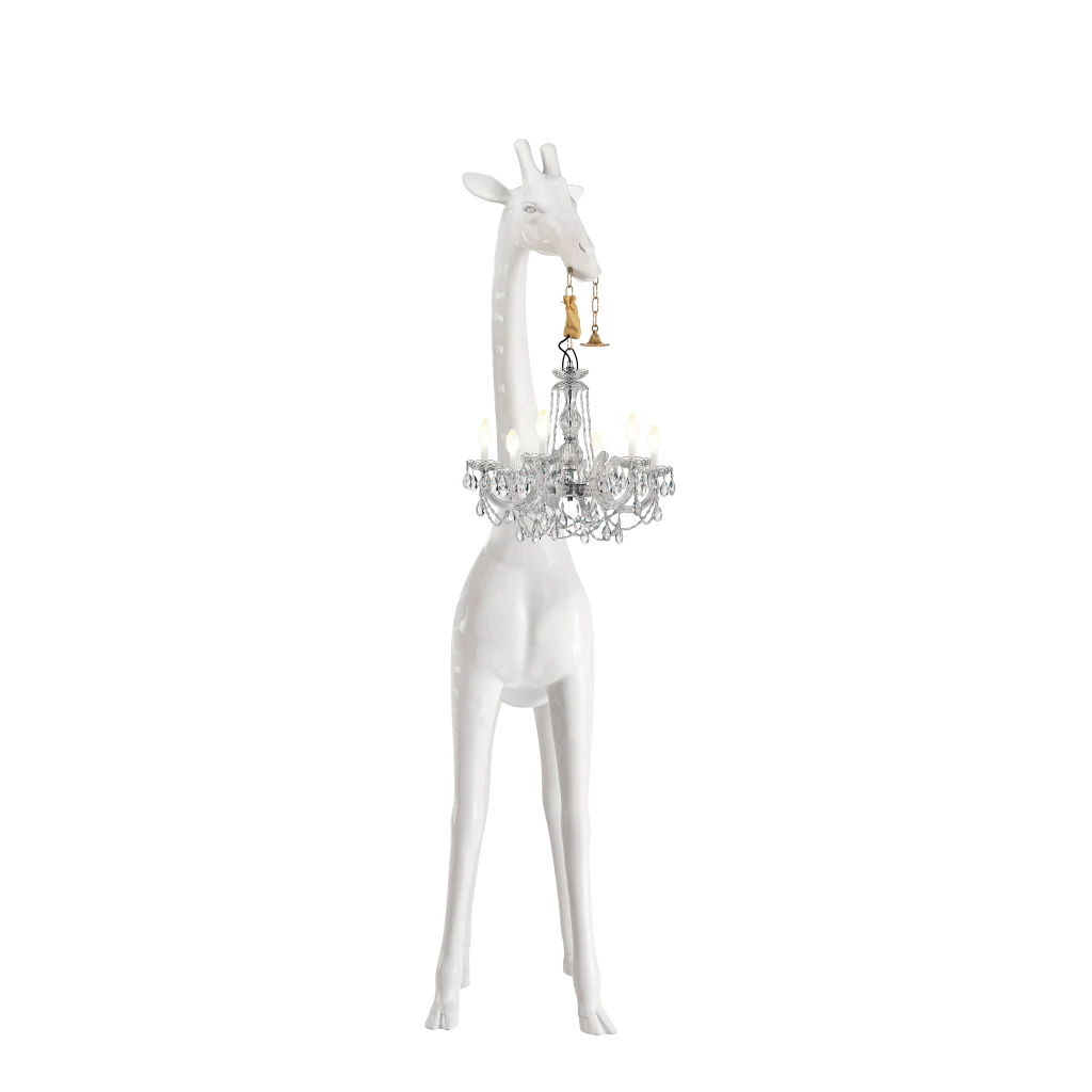 Giraffe in Love Lamp M - Outdoor White