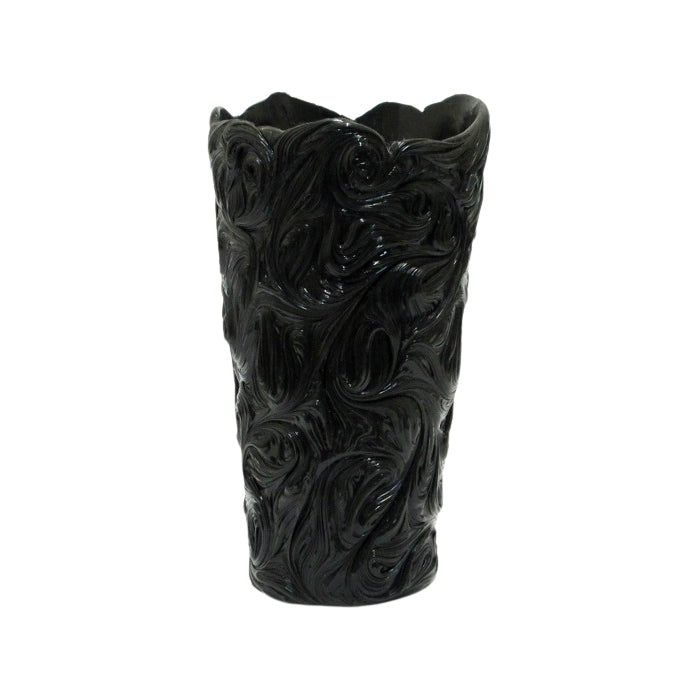 Vaso Barocco Grande Nero In Silicone
