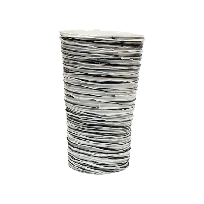 Vaso Bianco Fili Neri Alessandro Ciffo