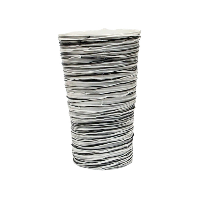Vaso Bianco Fili Neri Alessandro Ciffo