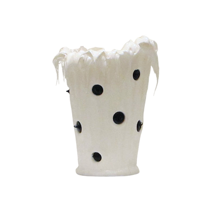 Vaso Bianco Pois Nero Xxi Silico
