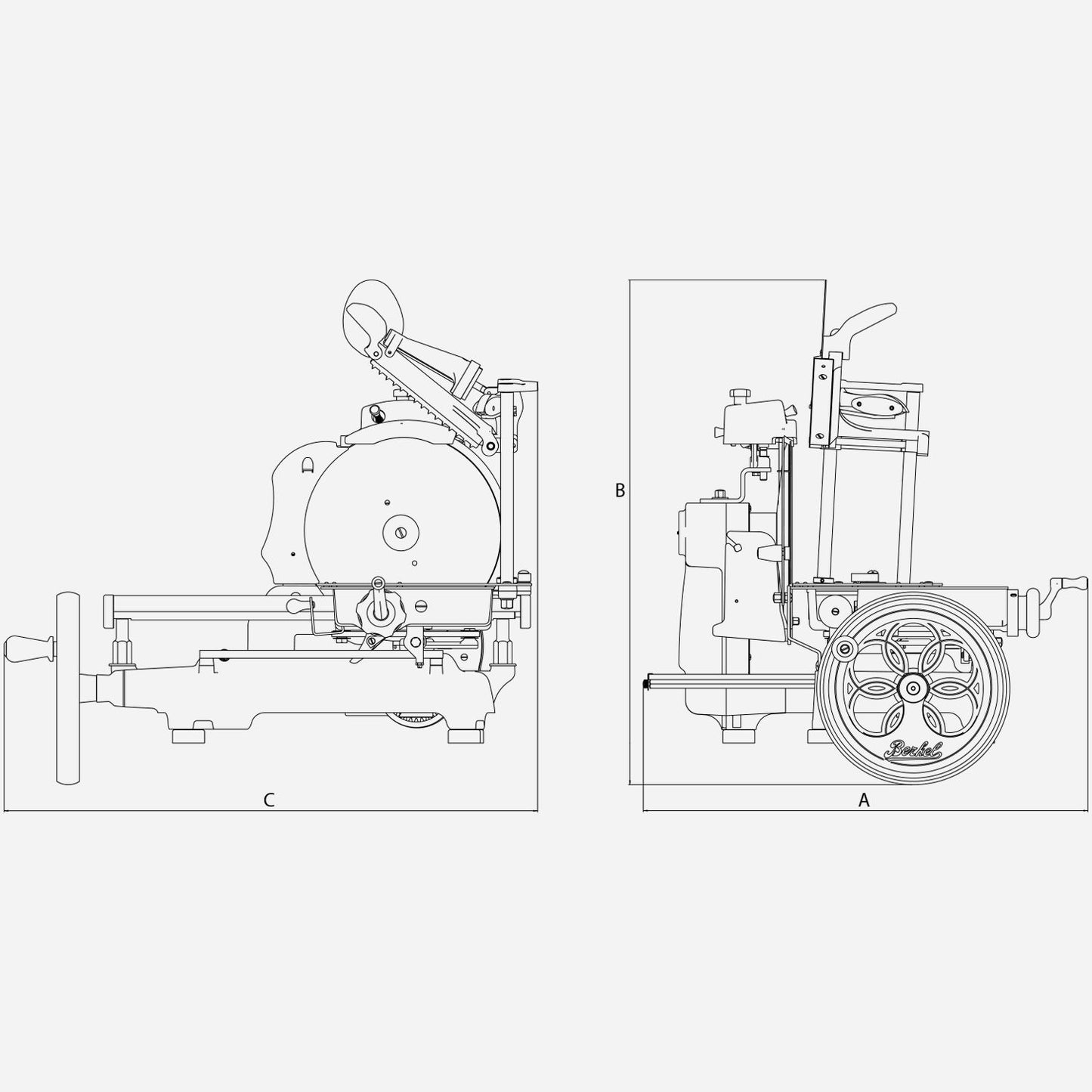 Affettatrice manuale a volano B3 Rosso
