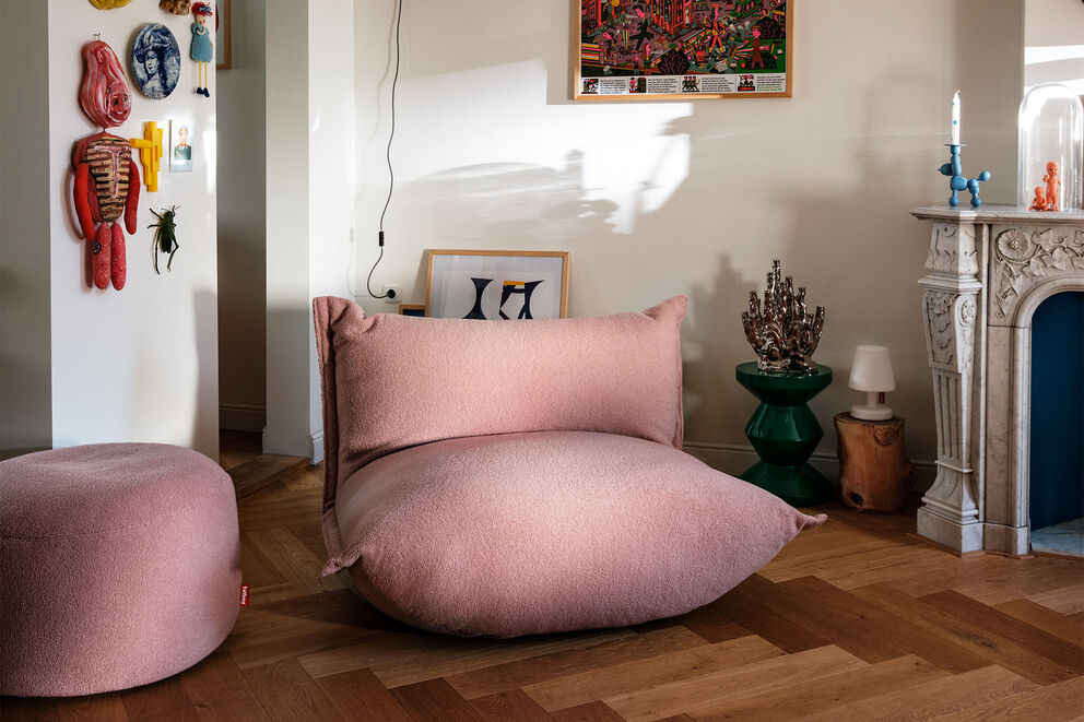 The BonBaron Sherpa Poltrona lounge, rosa