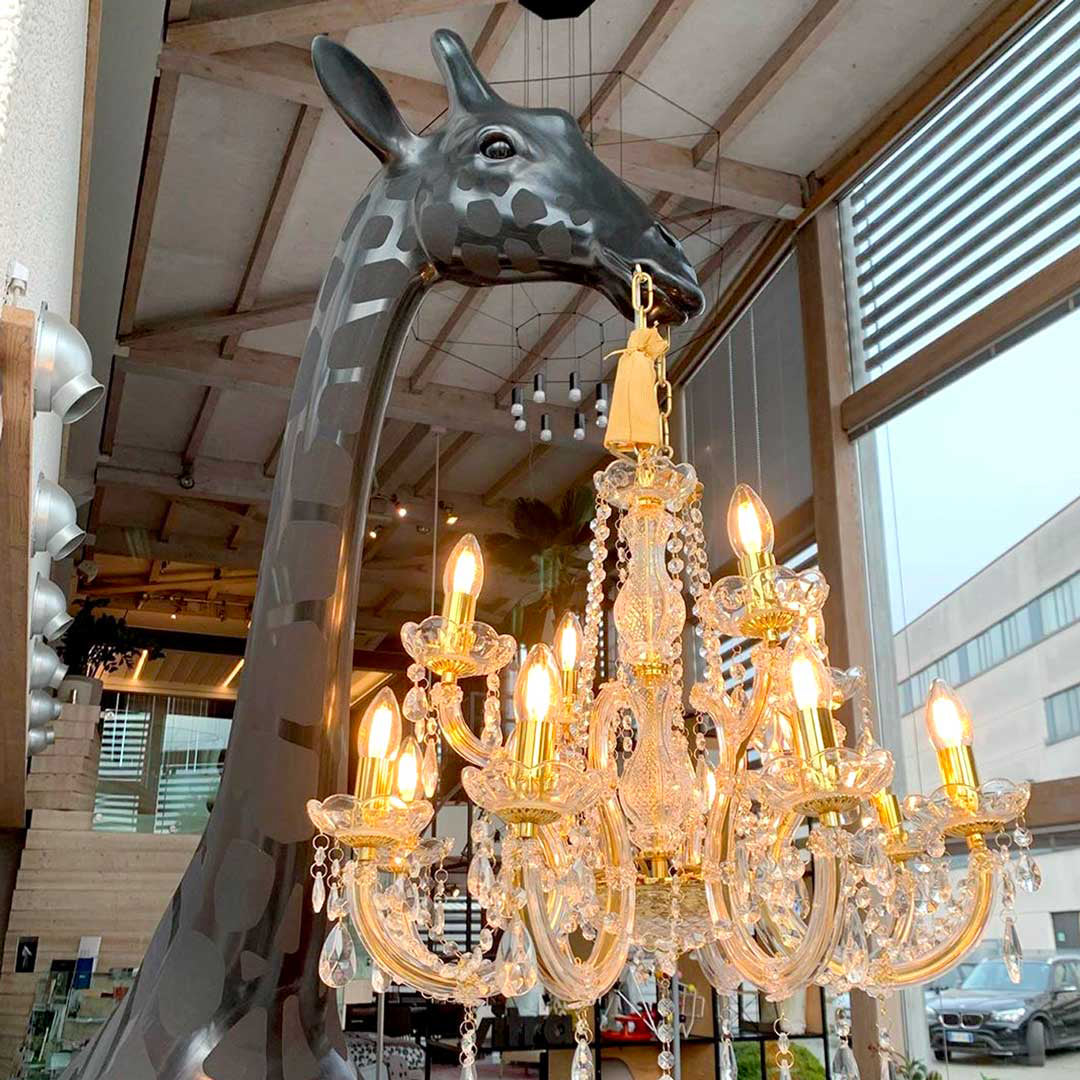 Giraffe in Love Lamp M - Indoor Black