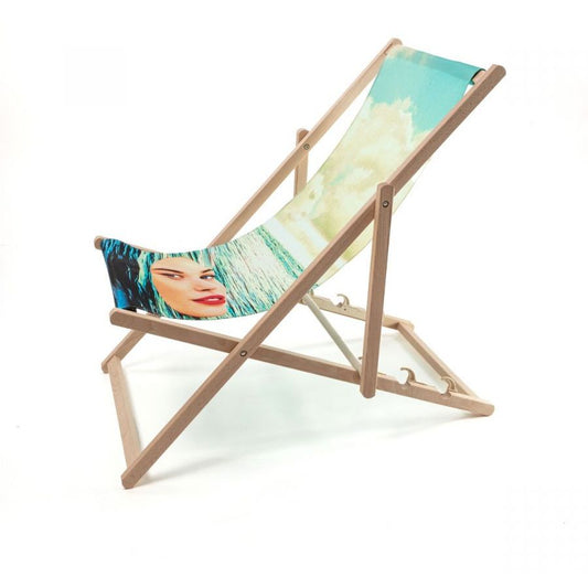 Sdraio Pieghevole In Legno/Poliestere Toiletpaper - Seagirl