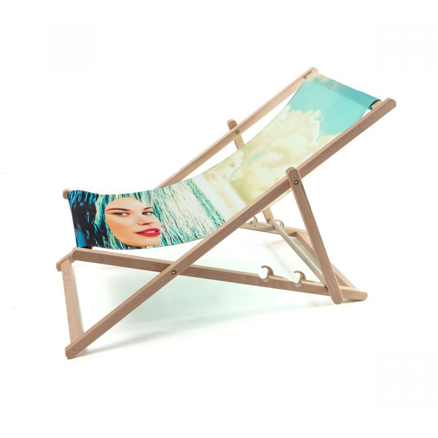 Sdraio Pieghevole In Legno/Poliestere Toiletpaper - Seagirl