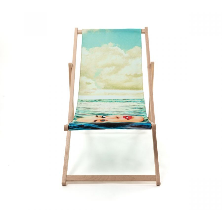 Sdraio Pieghevole In Legno/Poliestere Toiletpaper - Seagirl
