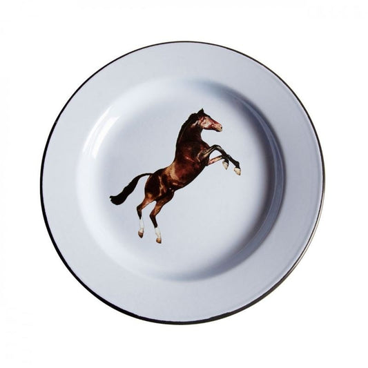 Piatto In Metallo Smaltato Toiletpaper Ø Cm.26 - Cavallo Seletti