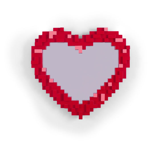 Specchio Pixel Mirror Con Cornice In Mdf - Heart
