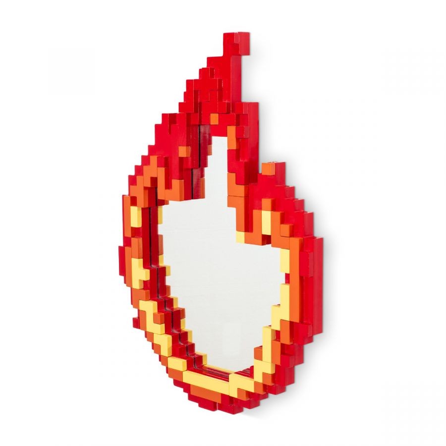 Specchio Pixel Mirror Con Cornice In Mdf  - Flame