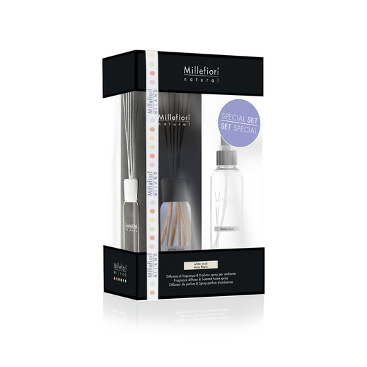 Bundle Natural Diffuser 100 Ml + Spray White Musk Millefiori Millefiori