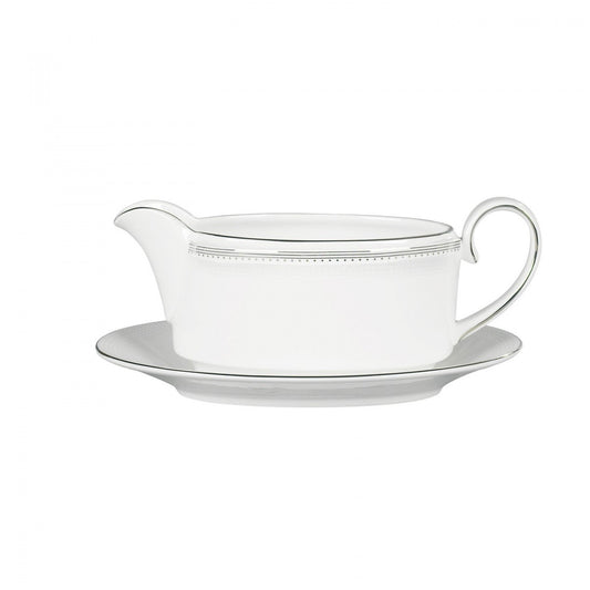 Salsiera Con Piattino V.W.Grossgrain Wedgewood