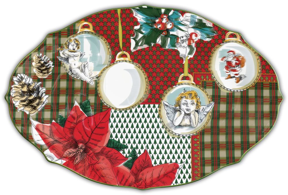 Piatto Da Portata Ovale Grande - Tartan Baci Milano