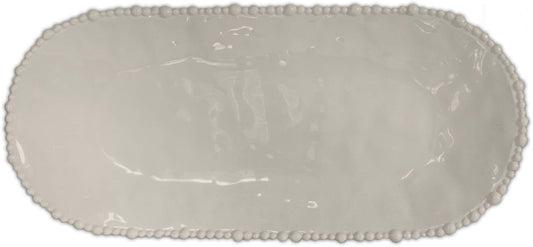 Piatto A Servire Ovale 53X24 Cm - Tortora Baci Milano