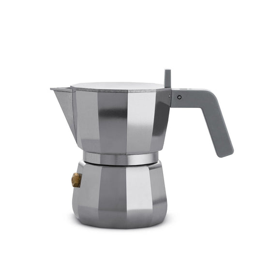 Caffettiera espresso in fusione di alluminio. Manico e pomolo in PA, grigio. 3 tazze.